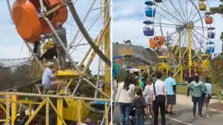 VIDEO: Niñas salieron proyectadas tras caída desde rueda de la fortuna en feria