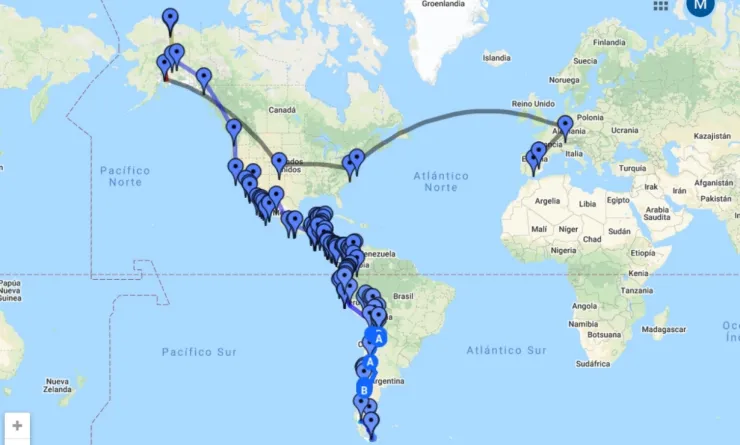 ruta panamericana carretera larga mundo