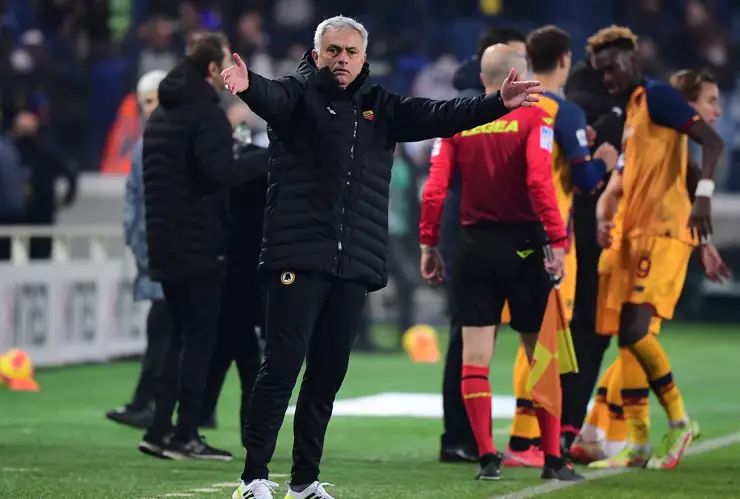 José Mourinho con la Roma