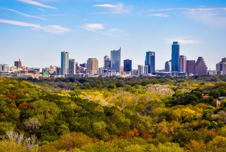 Vista panorámica de Austin, Texas
