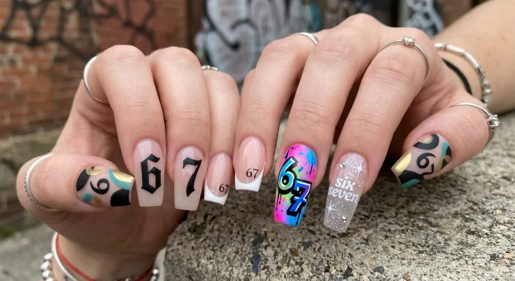 Diseños de uñas de Six Seven