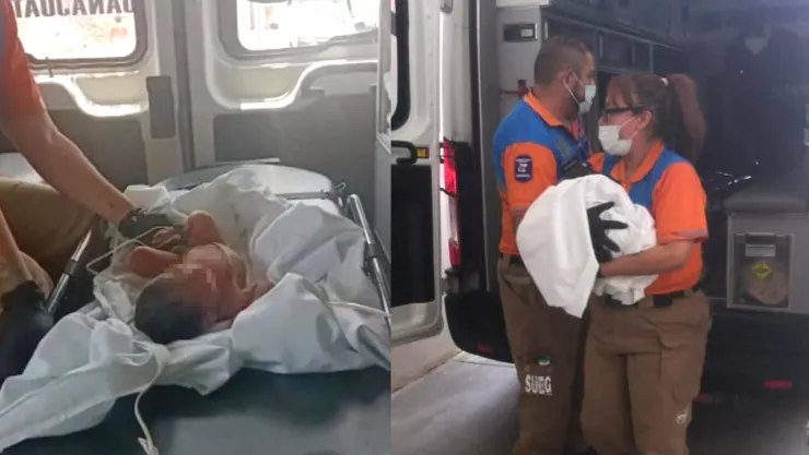 Encuentran a bebé en costal