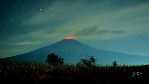auroras popocatépetl