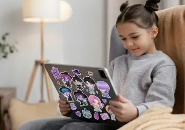 4 ideas de stickers de Baby Saja Boys para decorar la tablet de una verdadera fan de KPop Demon Hunters