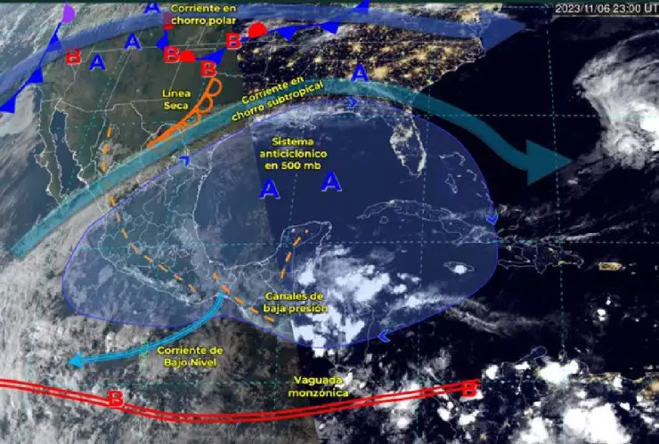 Clima hoy en Yucatán 7 de noviembre_ Prevén lluvias y vientos potentes