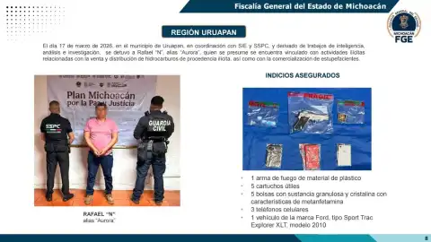 Capturan e “El Aurora” por el caso Carlos Manzo; sería operador del CJNG encargado de robo de combustible