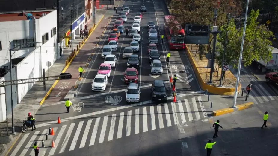 Tráfico en las calles de la CDMX