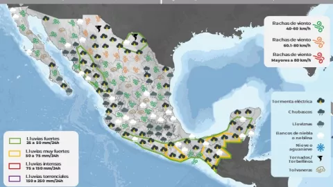 Clima en México 14 de septiembre de 2023