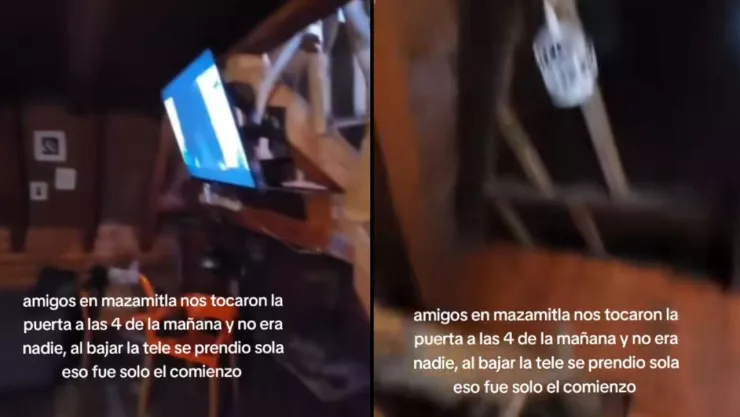 Dentro de una cabaña en Mazamitla, captan en VIDEO un extraño fenómeno paranormal; tocó la puerta y prendió la tele