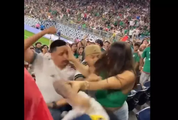 Pelea en estadio de Houston