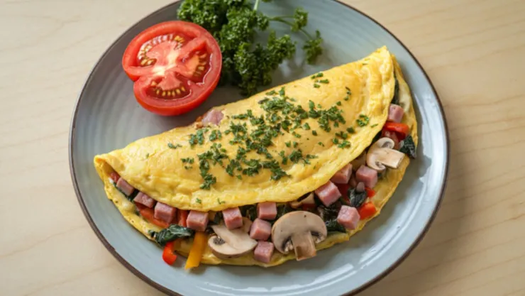 Receta de tortilla keto con jamón, queso y tomate: la cena lista en 10 minutos