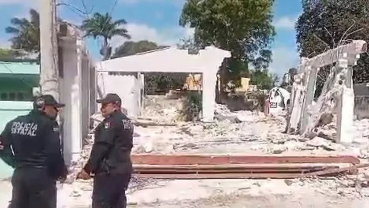 Cae techo en Mérida