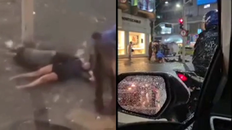 joven recibe descarga eléctrica en Copacabana, Brasil.