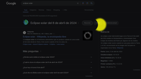eclipse solar en google esto pasa