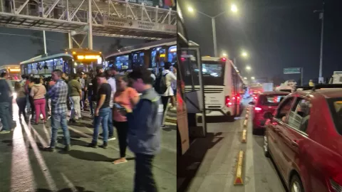 ¡No hay paso! CIERRAN Periférico Sur a la altura de Santa María Tequepexpan