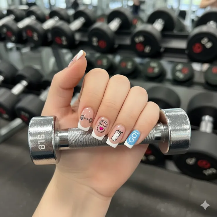 8 diseños de uñas de gimnasio que te volverán loca: son dibujos hermosos y quedan en cortas o largas
