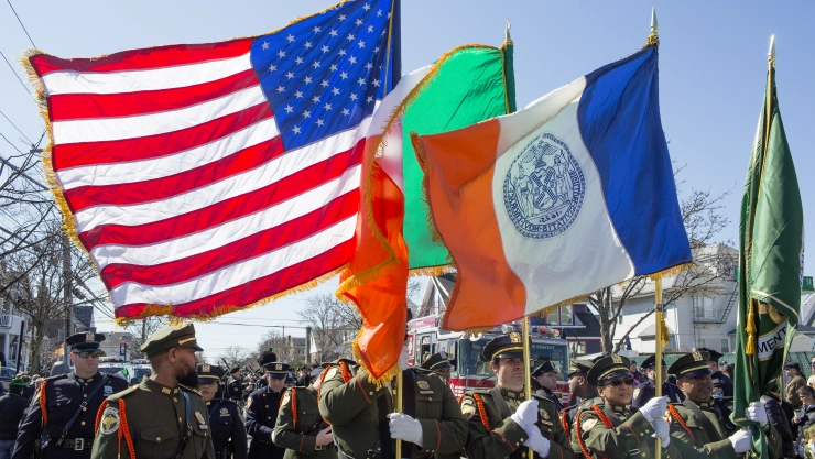 St Patrick’s Parade in Rockaway, New York City