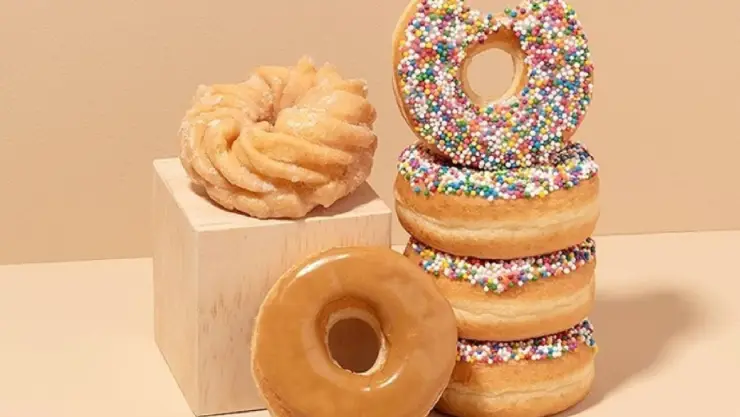 una vista de las famosas donas que se preparan allí