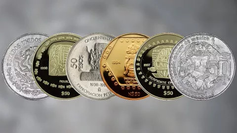 ¿Cuál es la colección de seis monedas antiguas de 50 pesos que se vende en 1,150,000?.jpg