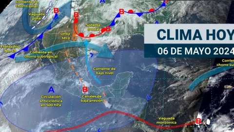 Clima para hoy lunes 6 de mayo 2024.