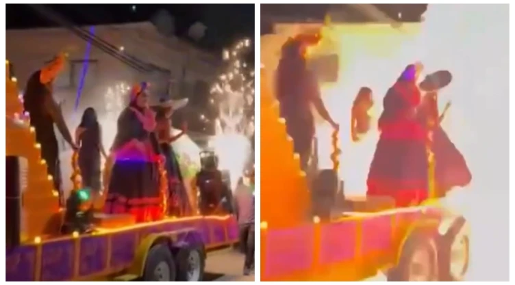 Explosión en desfile de Día de Muertos deja diez lesionados en Mazatepec, Morelos