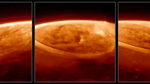 James Webb capta auroras en Júpiter