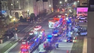 Momento exacto de la balacera en encendido de Árbol de Navidad
