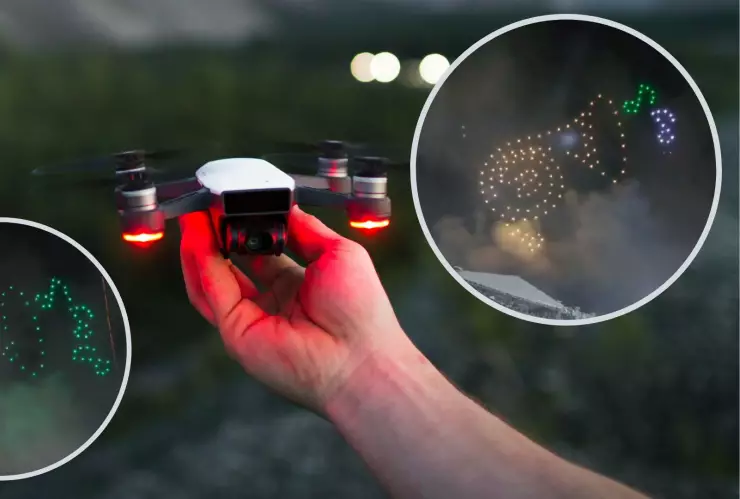 Show de drones en Sinaloa