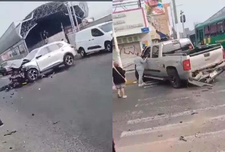 VIDEO | Vehículo casi destruido tras aparatoso choque en avenida Federalismo