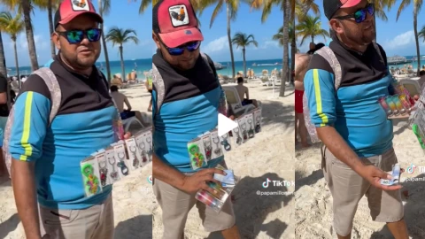 Tiktoker regala dinero a vendedor ambulante en Cancún