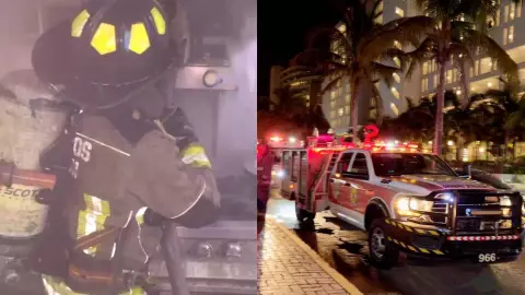 Incendio en restaurante de la zona hotelera de Cancún moviliza a bomberos