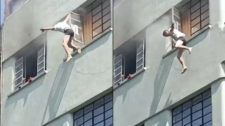 Joven se cae del tercer piso tras intentar escapar de incendio