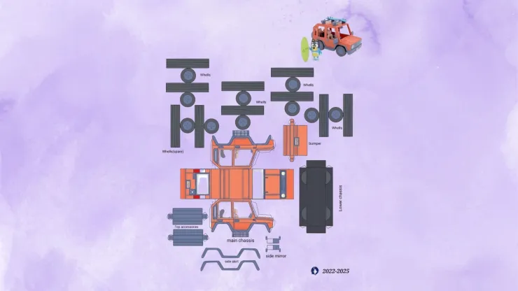 4. Carro familiar, idea de papercraft
