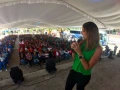 Adianez interactuando con los jóvenes de Teoloyucan
