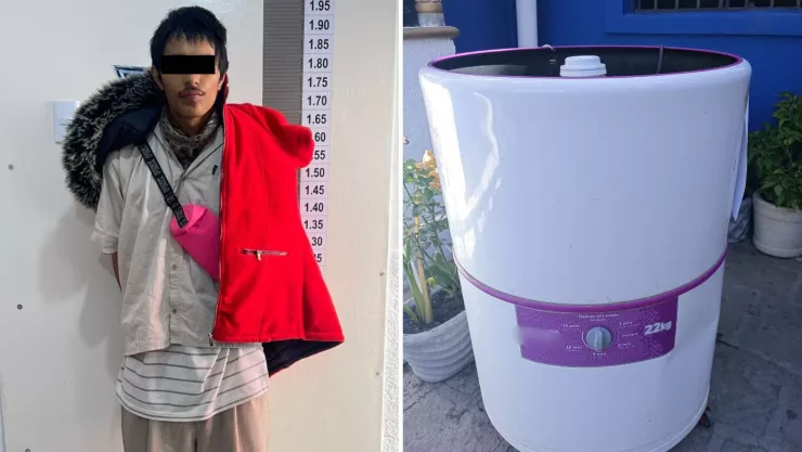 Detenido con lavadora Guanajuato