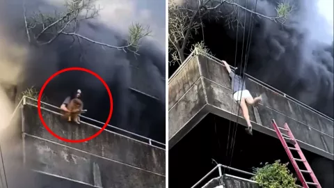 El valiente rescate fue captado en video y viralizado en redes sociales