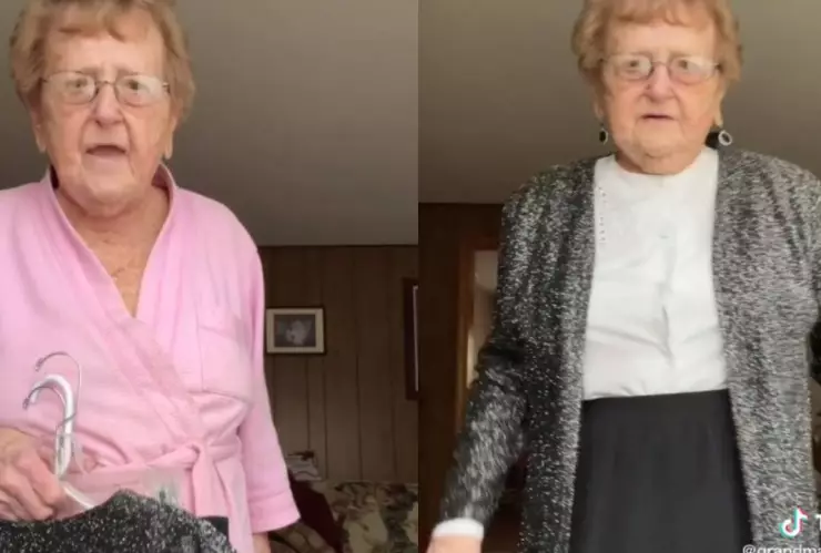 Abuelita presume el outfit que usará en su funeral; conmueve a todos