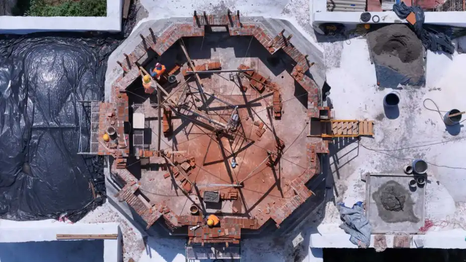 Reconstrucción Cupula Atlixco Templo de la Merced 2025 INAH