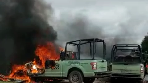 Enfrentamiento entre Guardia Nacional y huachicoleros