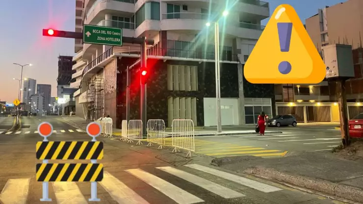 Cierre vial hoy 12 de abril Boca del Río