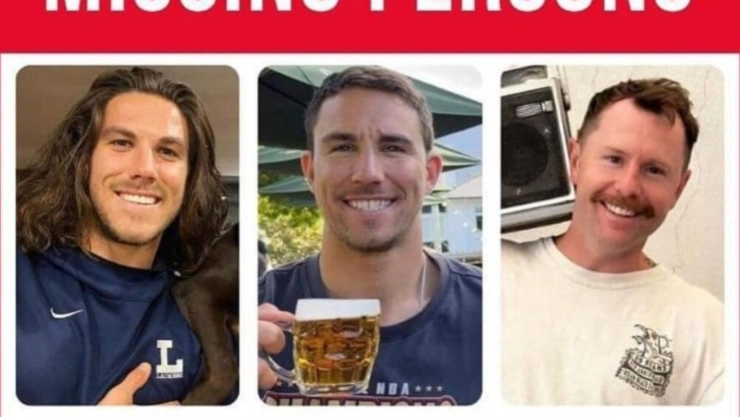Los tres turistas asesinados en Baja California.