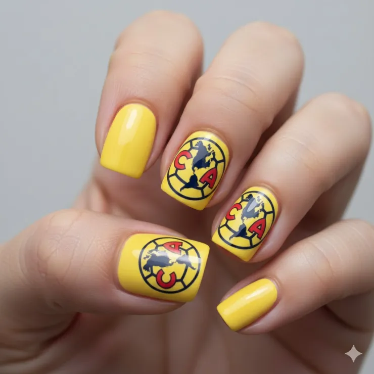 7 diseños de uñas inspiradas en el Club América que pueden ir en cualquier forma: se ven lindas en cortas o largas