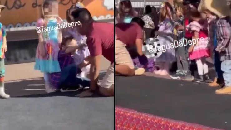 VIDEO SENSIBLE | Hombre se arroja violentamente y agrede a un niño en pleno festival de primaria en Brasil