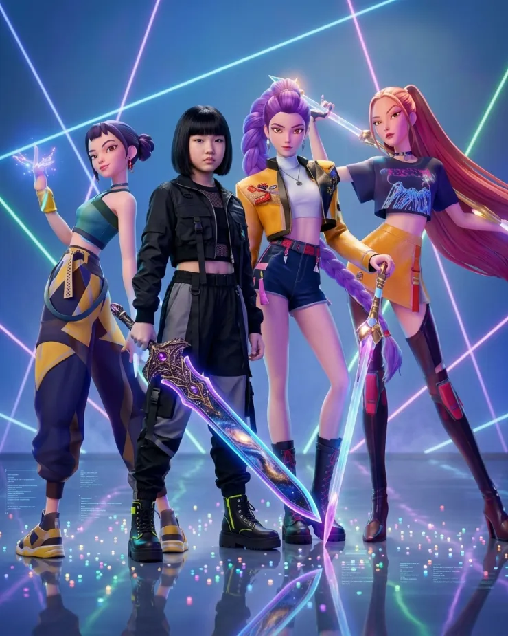Cómo crear una imagen de tu hija como Las Guerreras Kpop