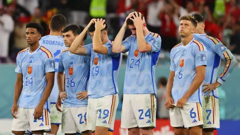 Jugadores de Espa&ntilde;a lamentan la eliminaci&oacute;n del Mundial