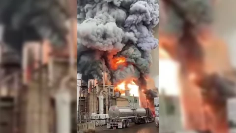 Gran Incendio consume planta química en La Salle, Illinois