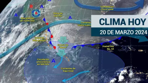 Clima en M&eacute;xico hoy 20 de marzo de 2024