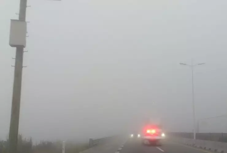 Banco de niebla en carretera Saltillo-Monterrey