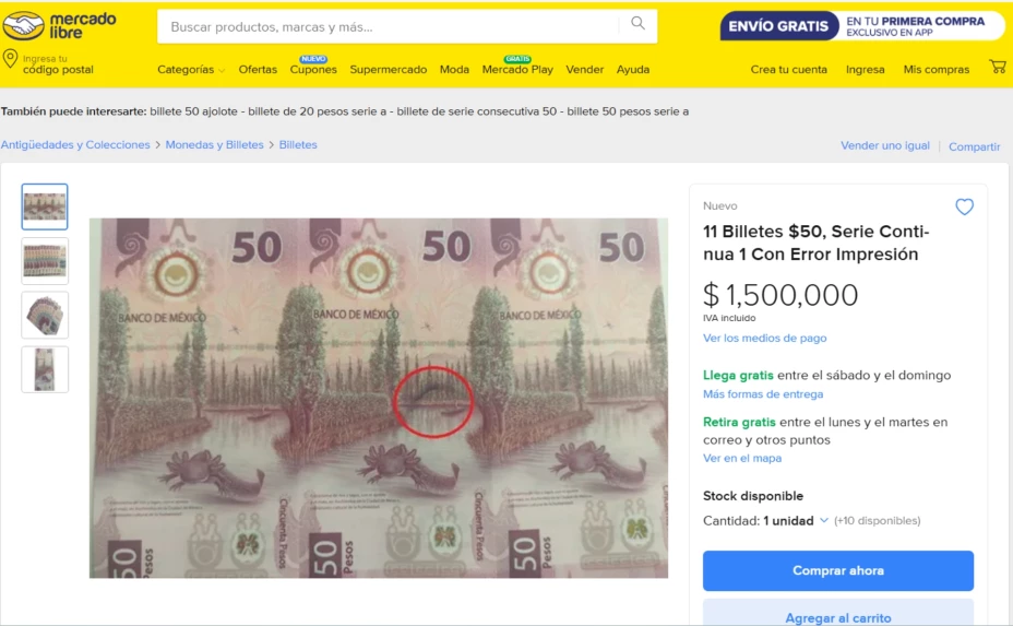 billete de 50 pesos