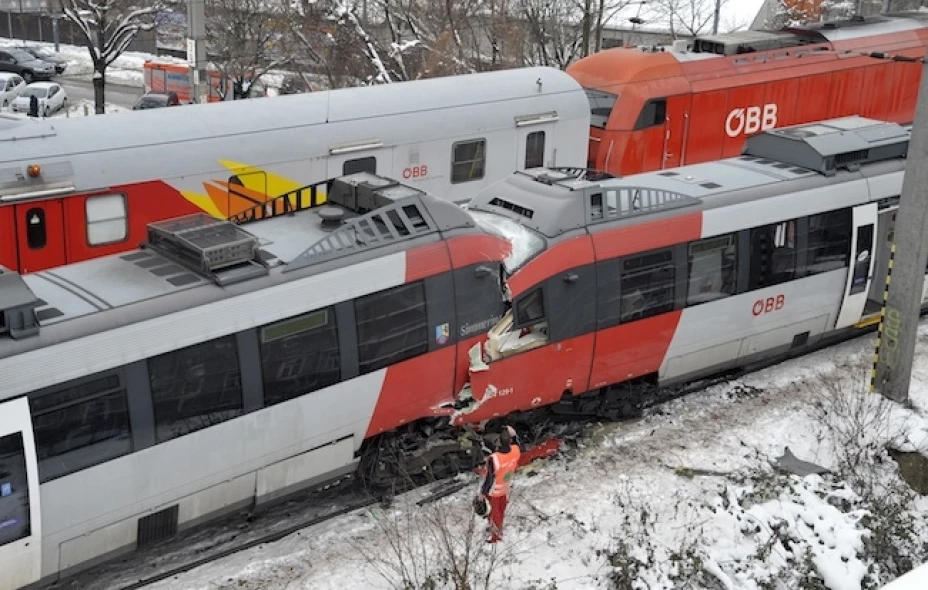 Choque de trenes en Viena